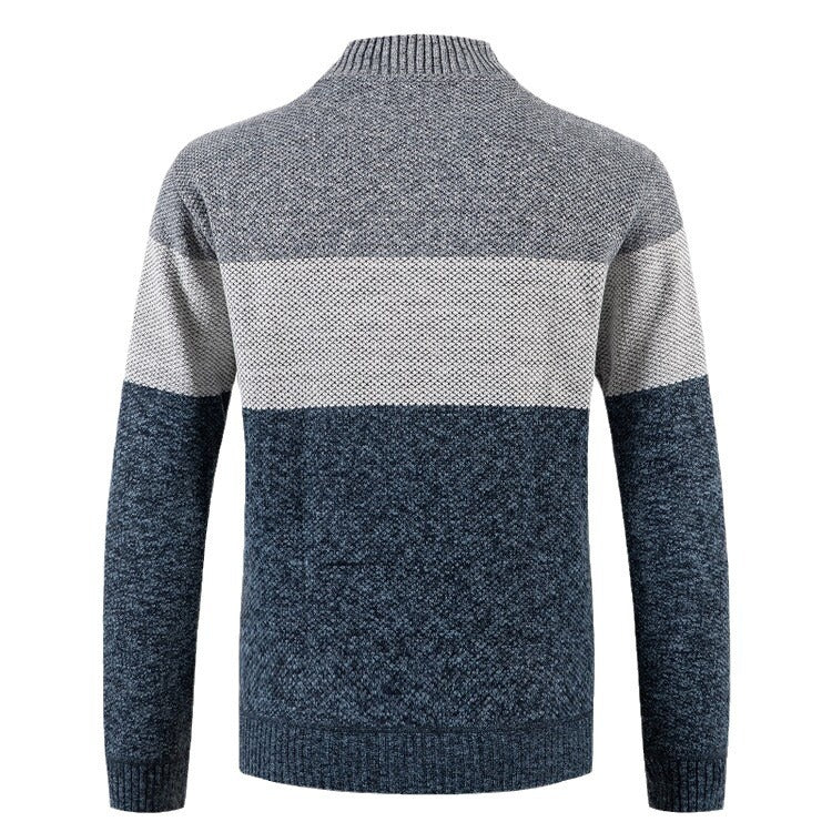 Men's cardigan with textured design and modern collar Lisslune