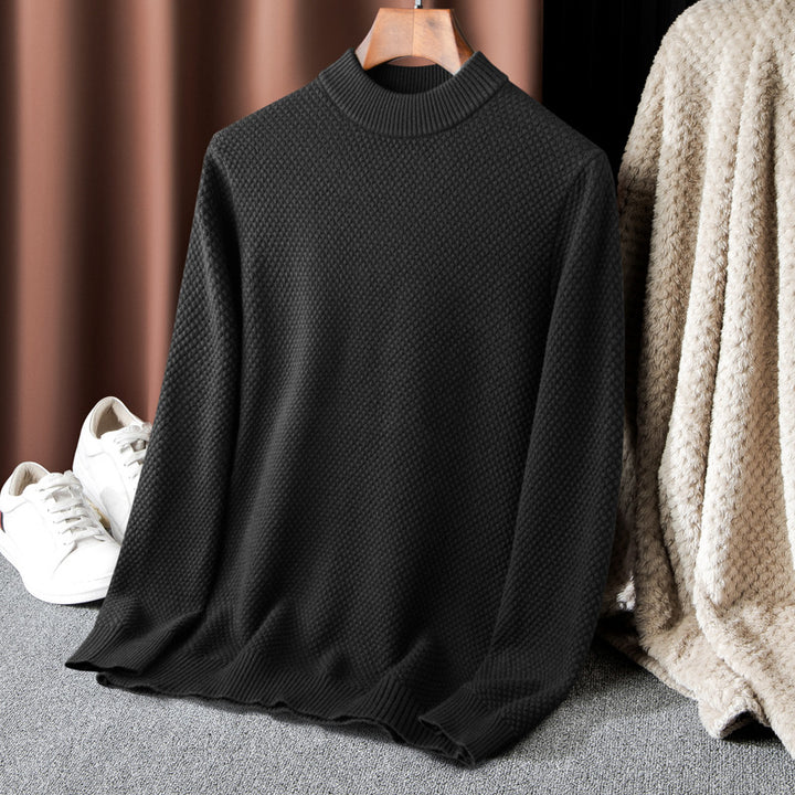 Men's Sweater with High-Quality Textured Surface Lisslune