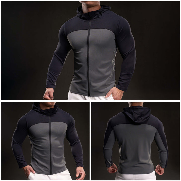 Men's Sports Jacket with Breathable Material and Practical Hood Lisslune