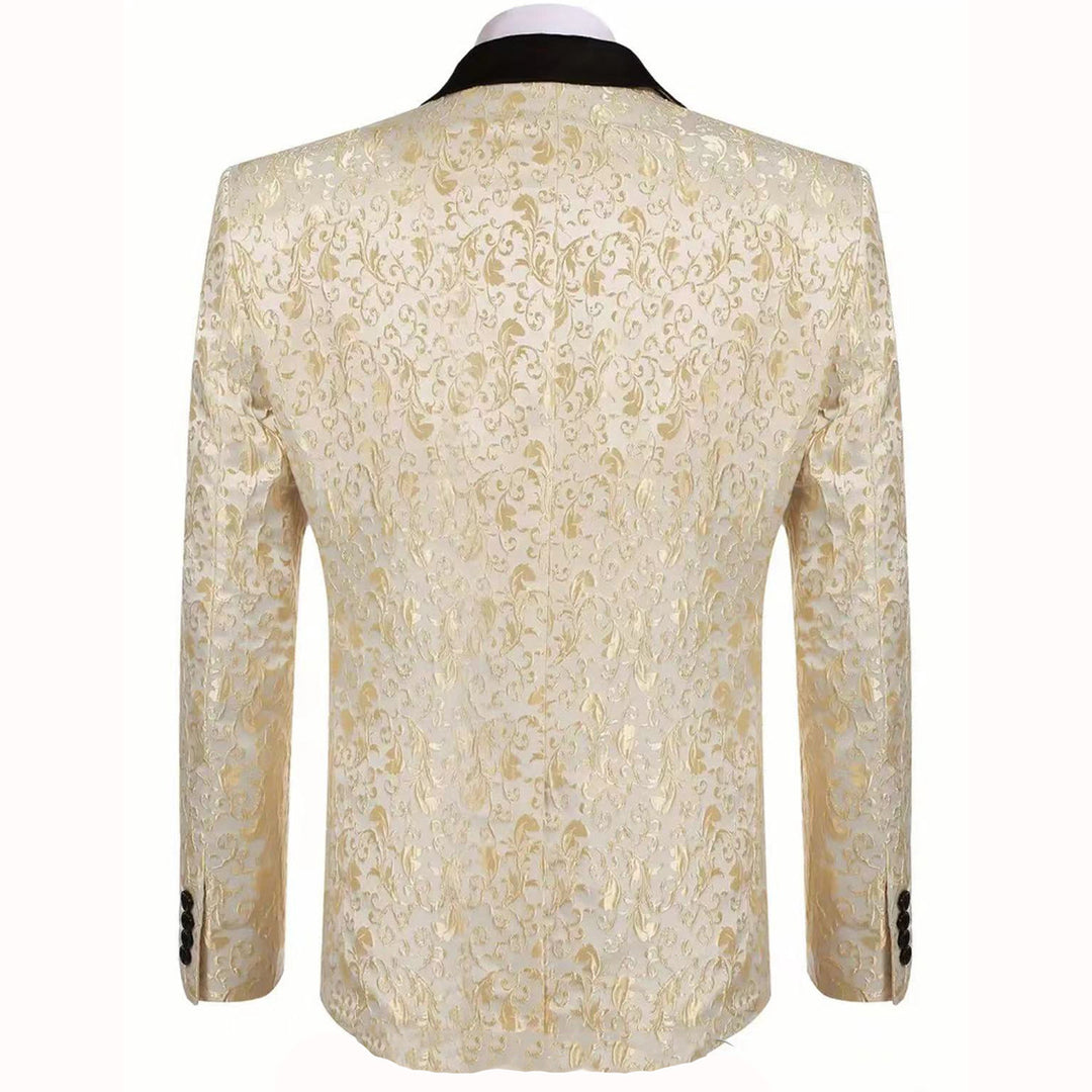 Men's luxurious sequin blazer with floral design Lisslune