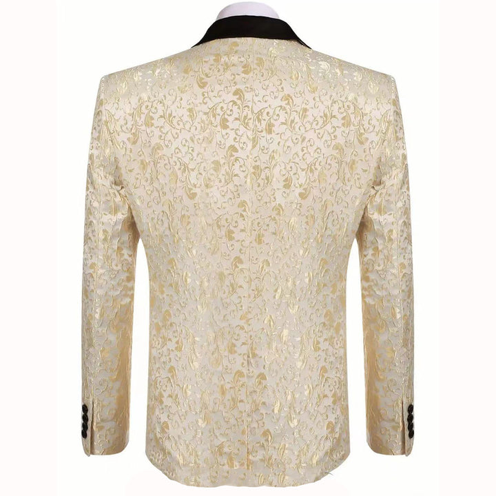Men's luxurious sequin blazer with floral design Lisslune