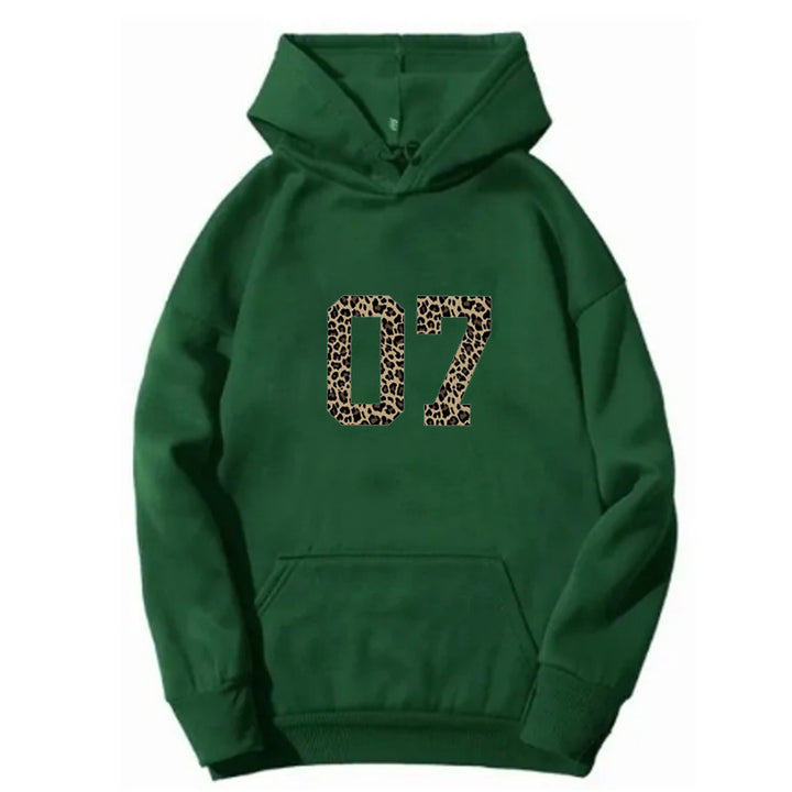 Women's Hoodie with Modern Animal Print Lisslune