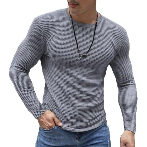 Men's long sleeve shirt with textured surface and modern fit Lisslune