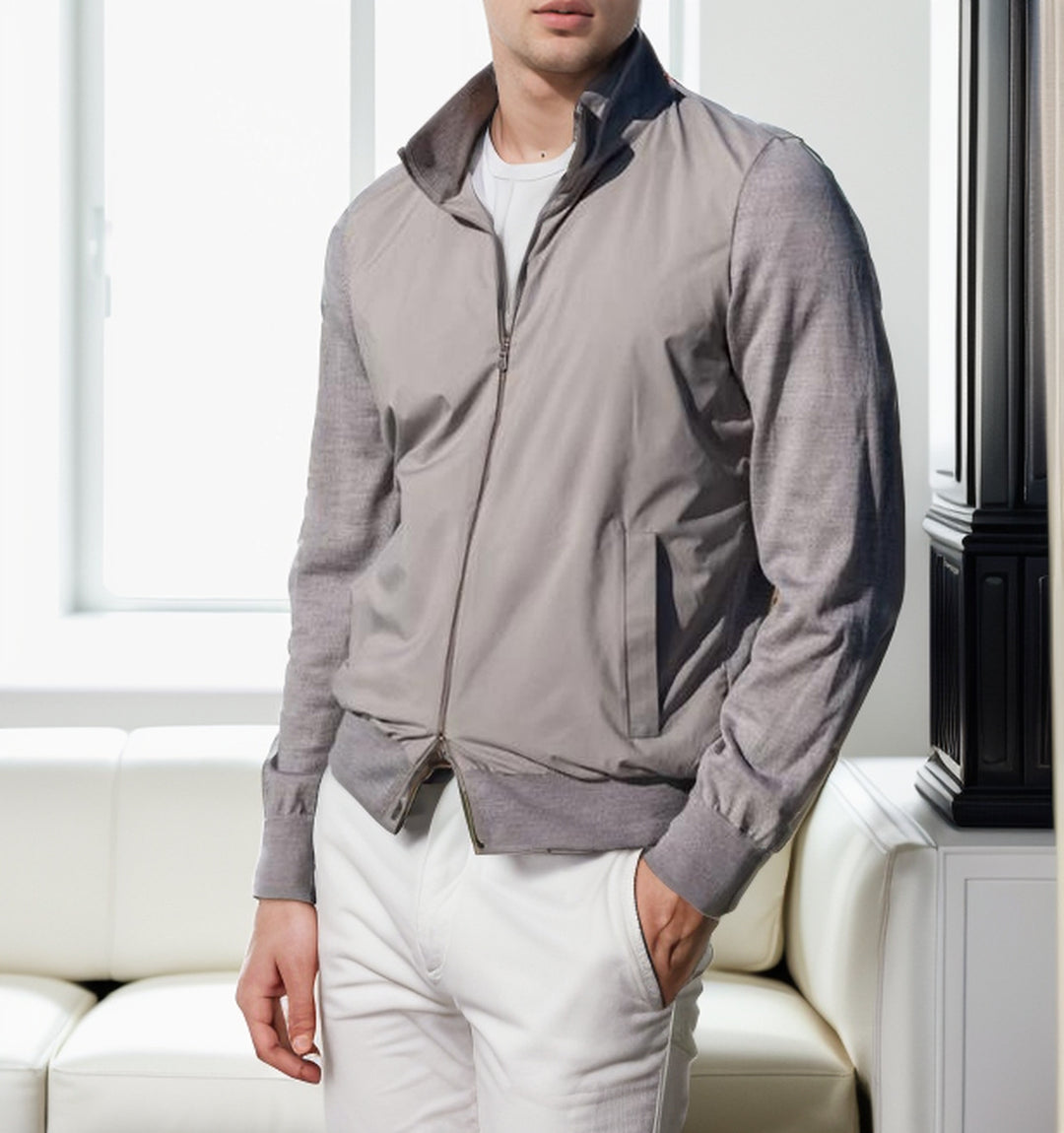 Men's stylish lightweight jacket with stand-up collar and practical pockets Lisslune