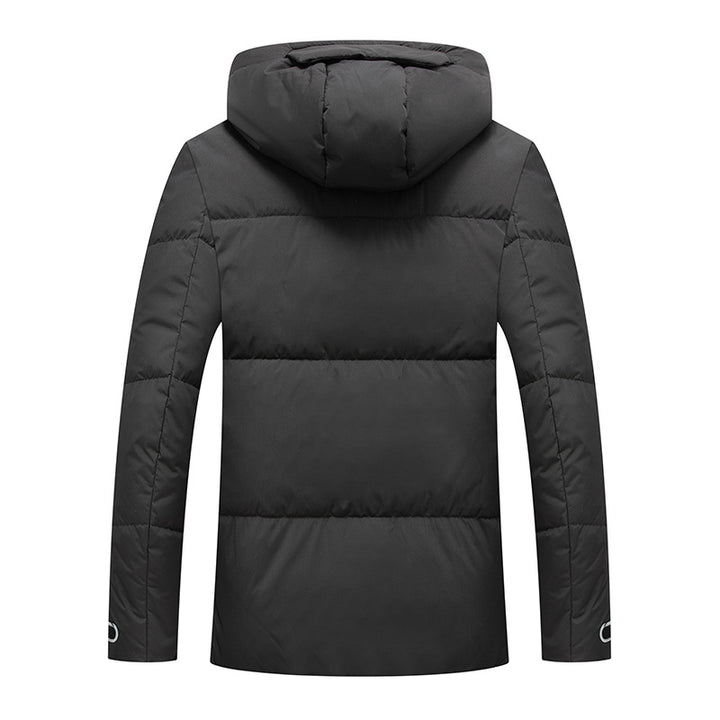 Men's Insulated Puffer Jacket with Adjustable Hood Lisslune