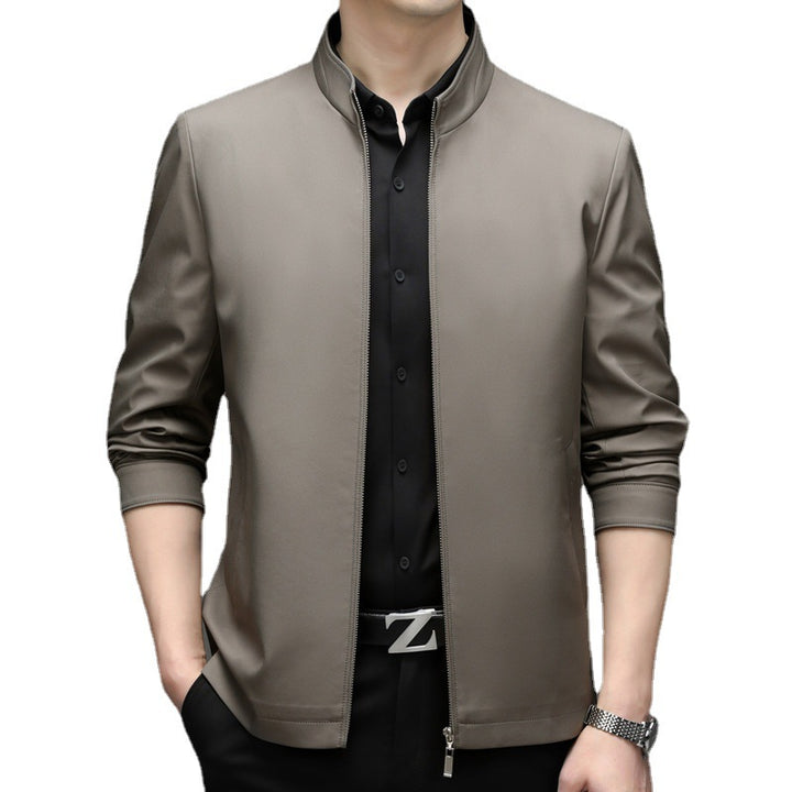 Men's Sporty Transitional Jacket with Modern Stand-Up Collar and Functional Pockets Lisslune
