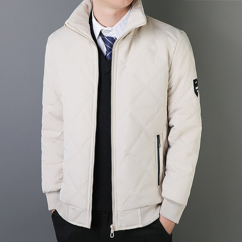 Men's elegant quilted jacket with modern pattern Lisslune