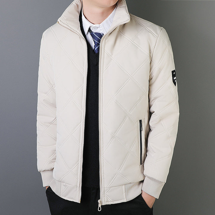 Men's elegant quilted jacket with modern pattern Lisslune