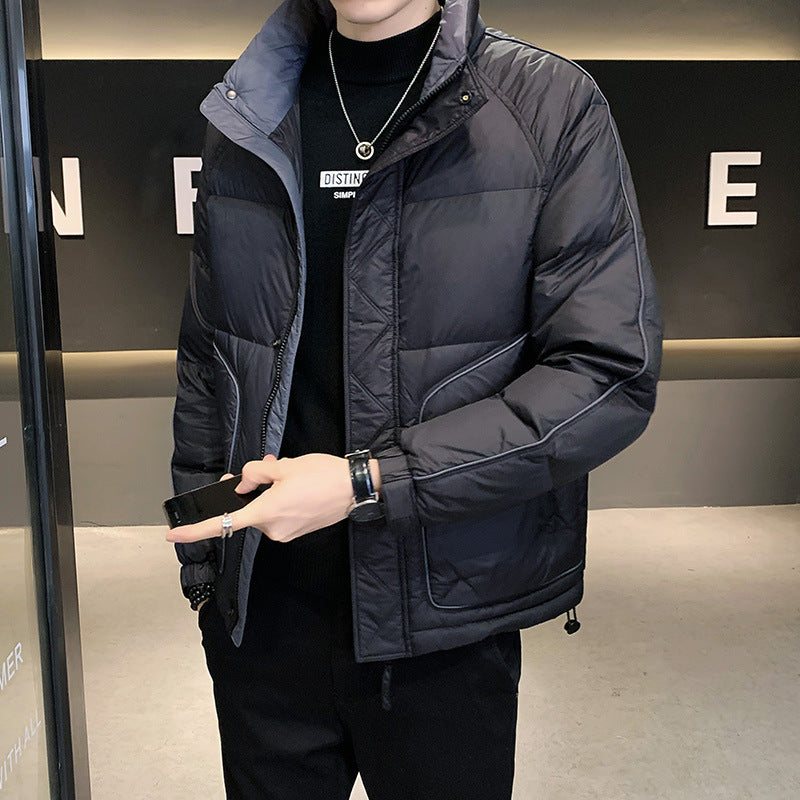 Men's Sporty Down Jacket with Fashionable Quilted Pattern Lisslune