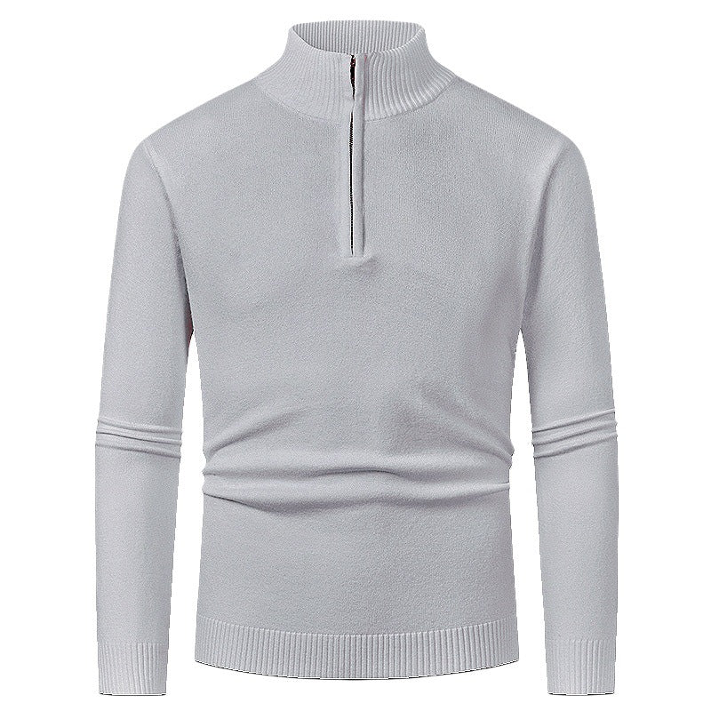 Men's pullover with high collar and zipper Lisslune