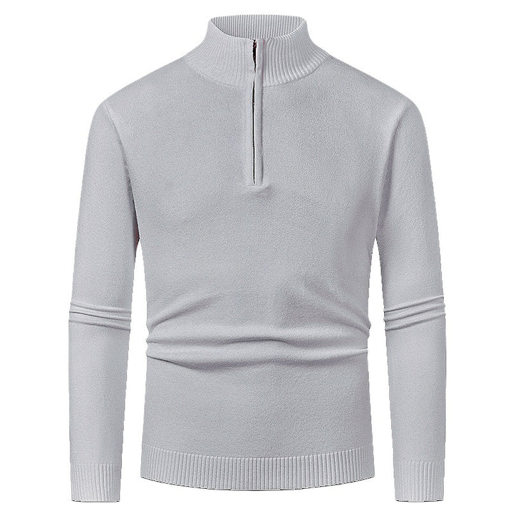 Men's pullover with high collar and zipper Lisslune
