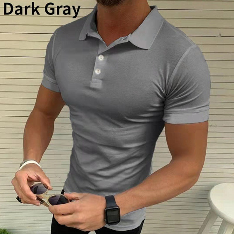Men's polo shirt with figure-hugging slim fit and stylish collar Lisslune