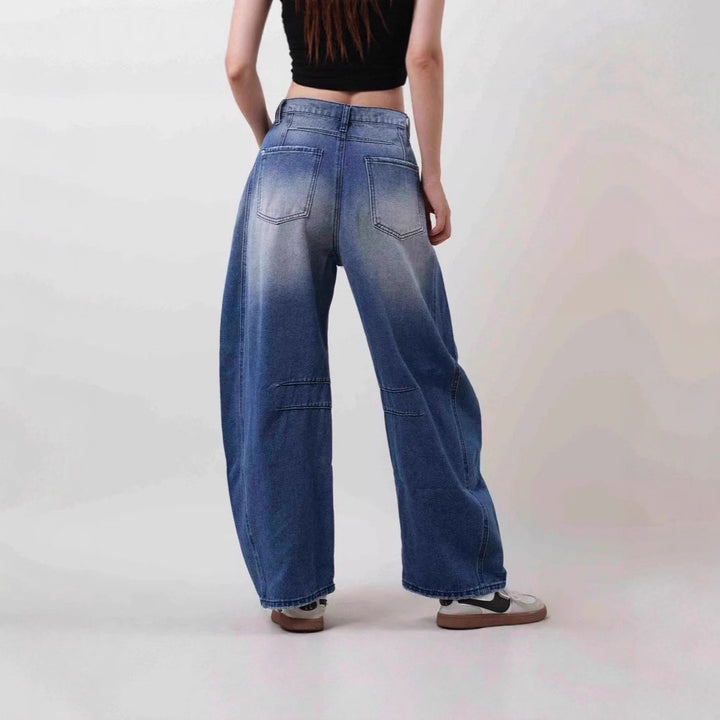Damen weit geschnittene Destroyed Jeans Lisslune