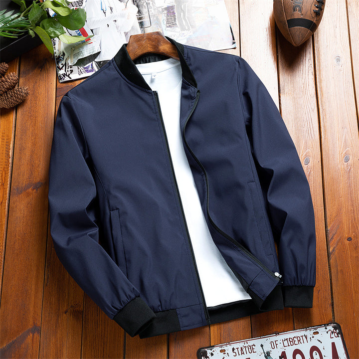 Men's Sporty Bomber Jacket with Practical Side Pockets Lisslune