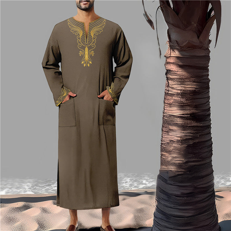 Men's Kaftan with intricate embroidery Lisslune
