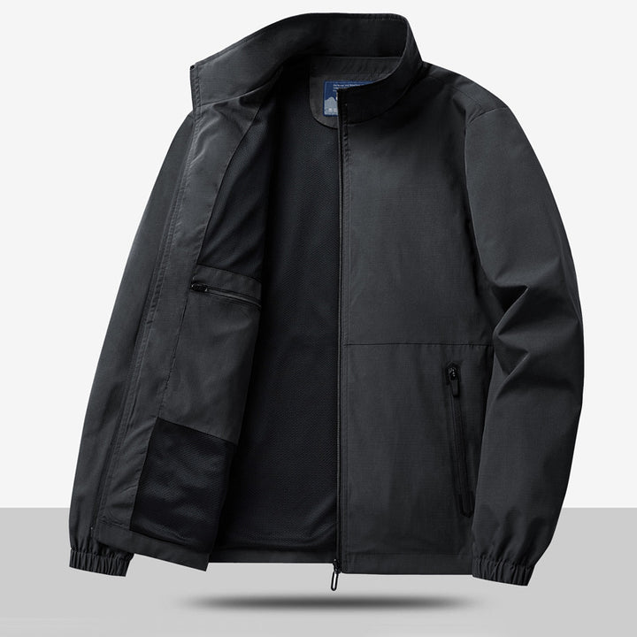 Men's Lightweight Functional Jacket with Adjustable Collar and Practical Pockets Lisslune