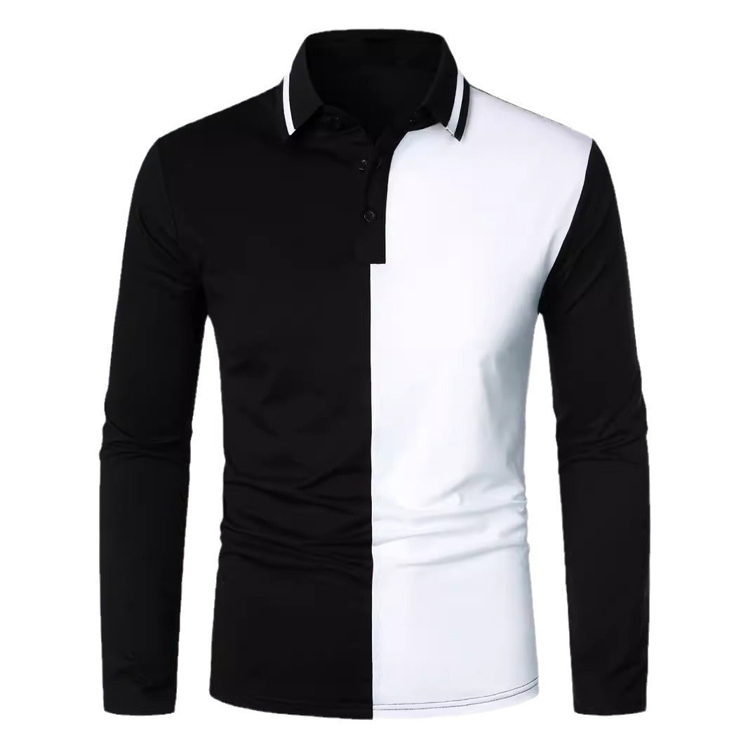 Men's Polo Shirt with Modern Color Block Design Lisslune