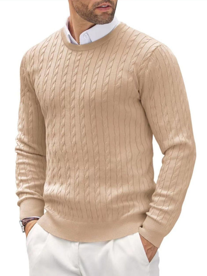 Men's knit sweater with herringbone pattern Lisslune