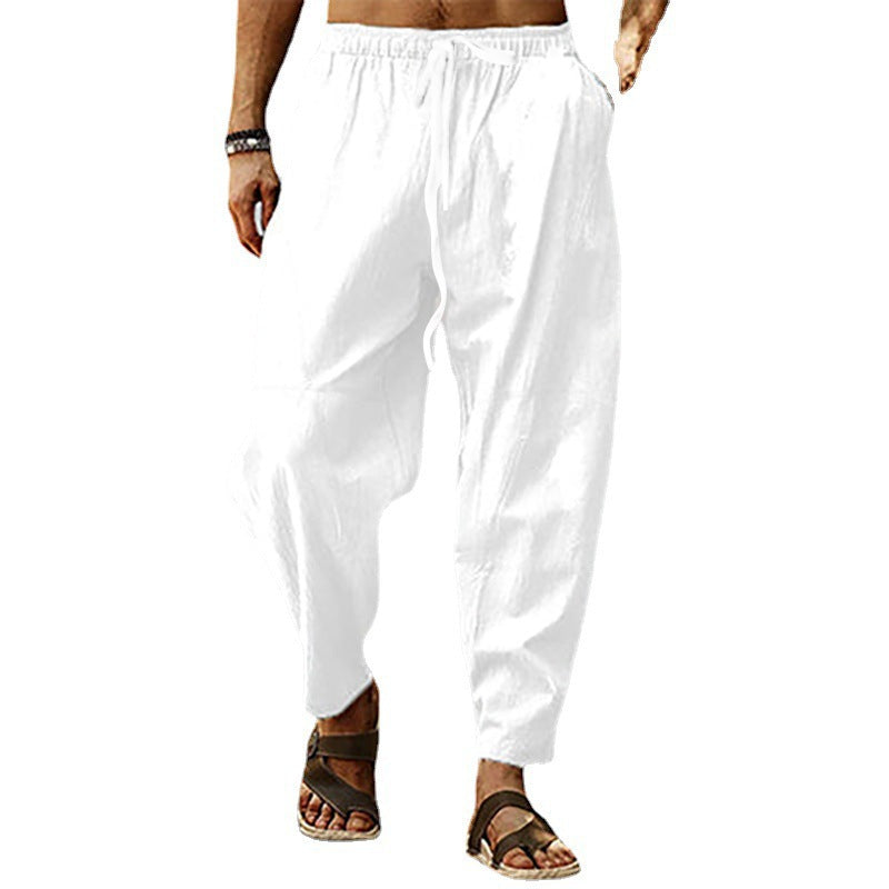 Men's lightweight and comfortable leisure pants with elastic waistband Lisslune