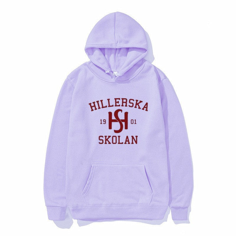 Women's hooded sweatshirt with classic school motif and cozy inner lining Lisslune