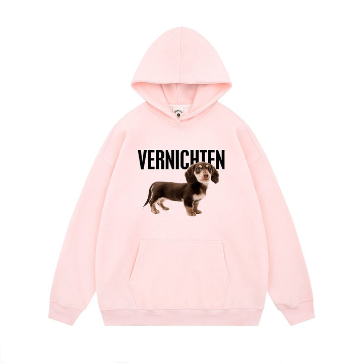 Women's hoodie with artistic dog motif and statement print Lisslune
