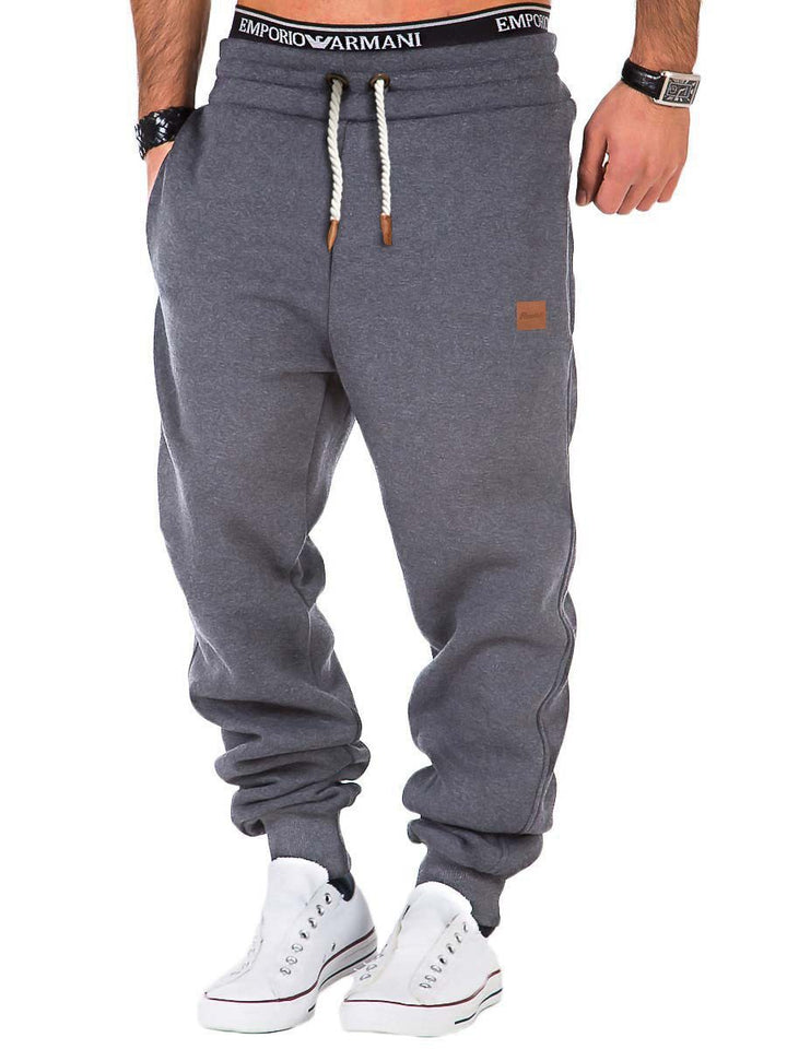 Men's comfortable leisure jogging pants with elastic waistband and practical pockets Lisslune