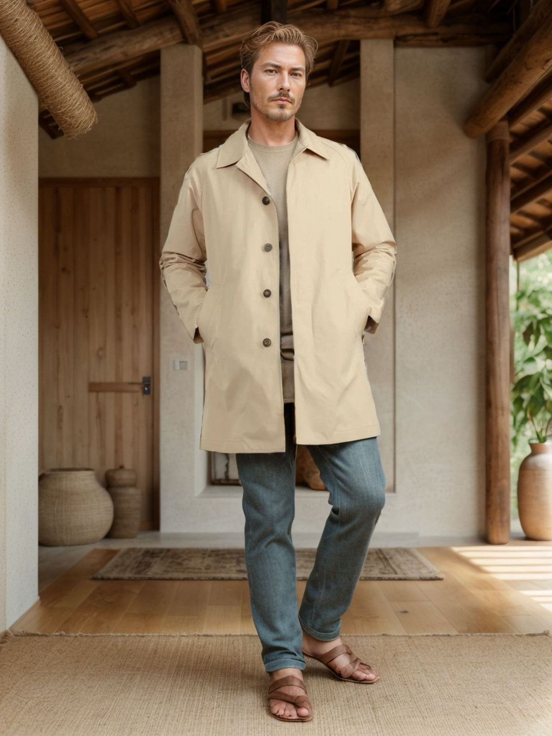 Men's loosely cut transitional coat Lisslune