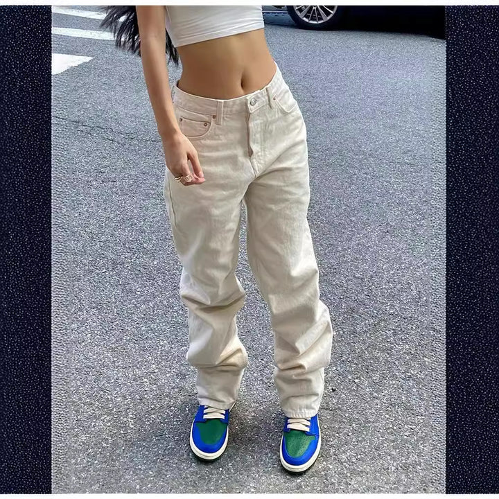 Damen weite Cargo-Jeans mit einzigartigen Taschen und lässigem Schnitt Lisslune