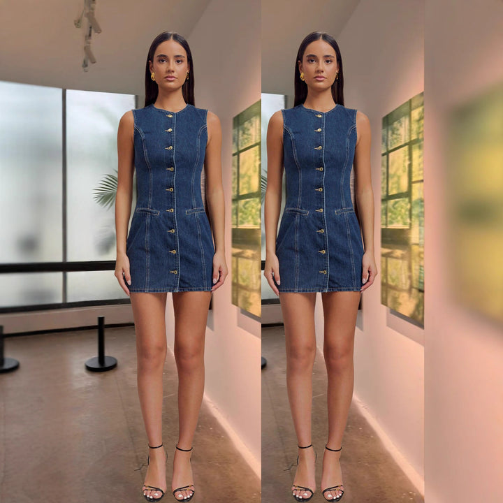 Women's denim dress in a casual cut Lisslune
