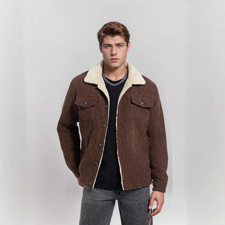 Men's cozy cord jacket with warm lining Lisslune
