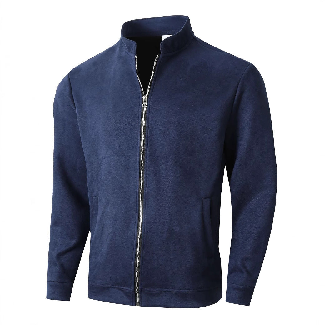 Men's elegant and comfortable softshell jacket with a high collar and full-length zipper Lisslune