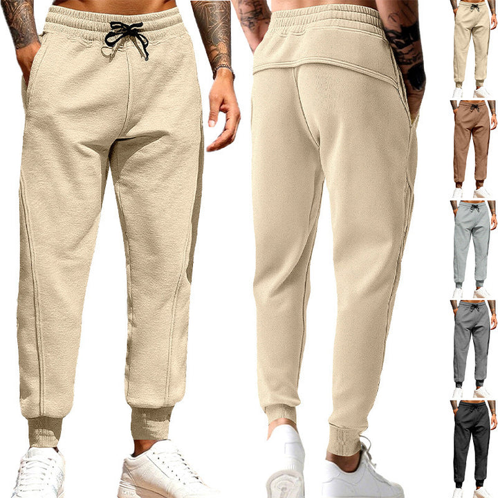 Men's sporty leisure trousers with elastic waistband and practical side pockets Lisslune