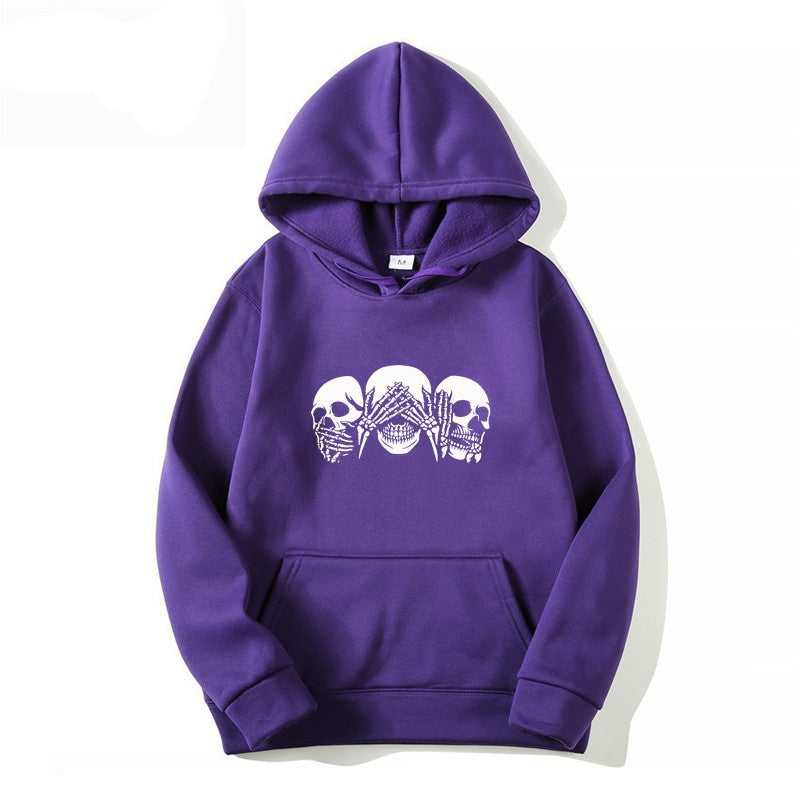 Women's hoodie with artistic skull design Lisslune