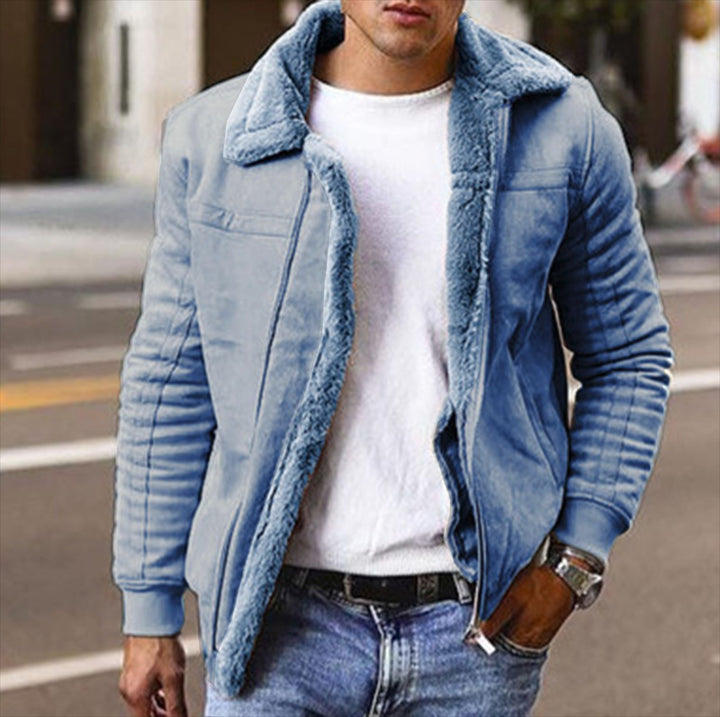 Men's Casual Lambskin Jacket in Modern Pilot Style Lisslune