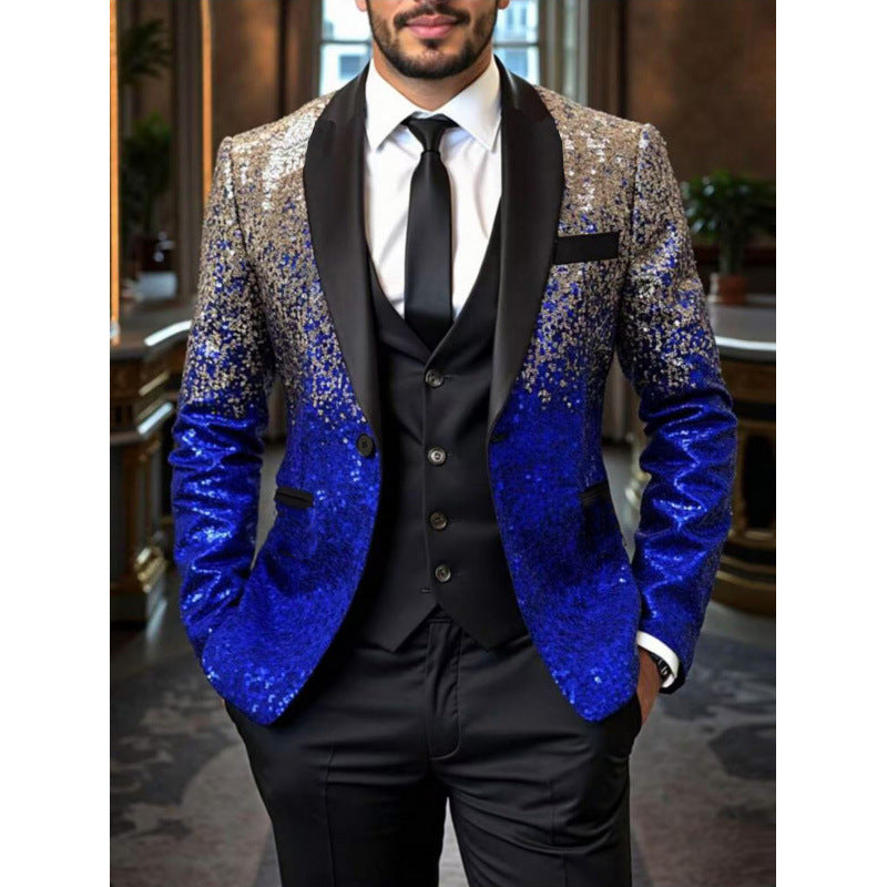 Men's glittering sequin blazer Lisslune