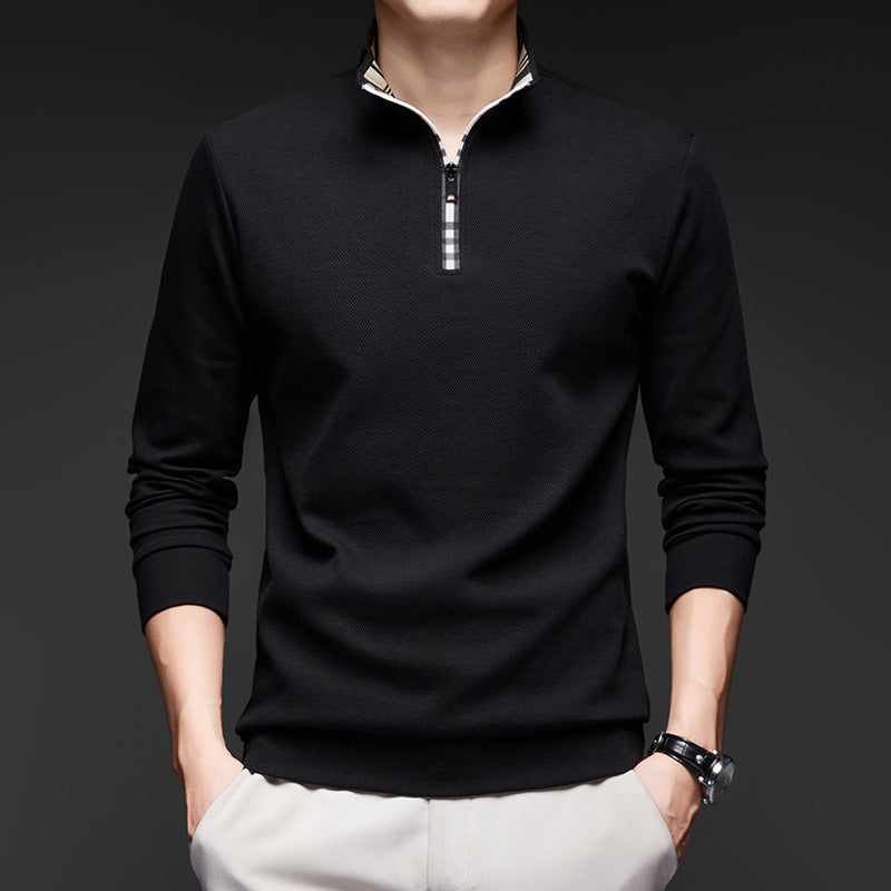 Men's Sweat Pullover with High-Quality Zipper and Modern Collar Lisslune