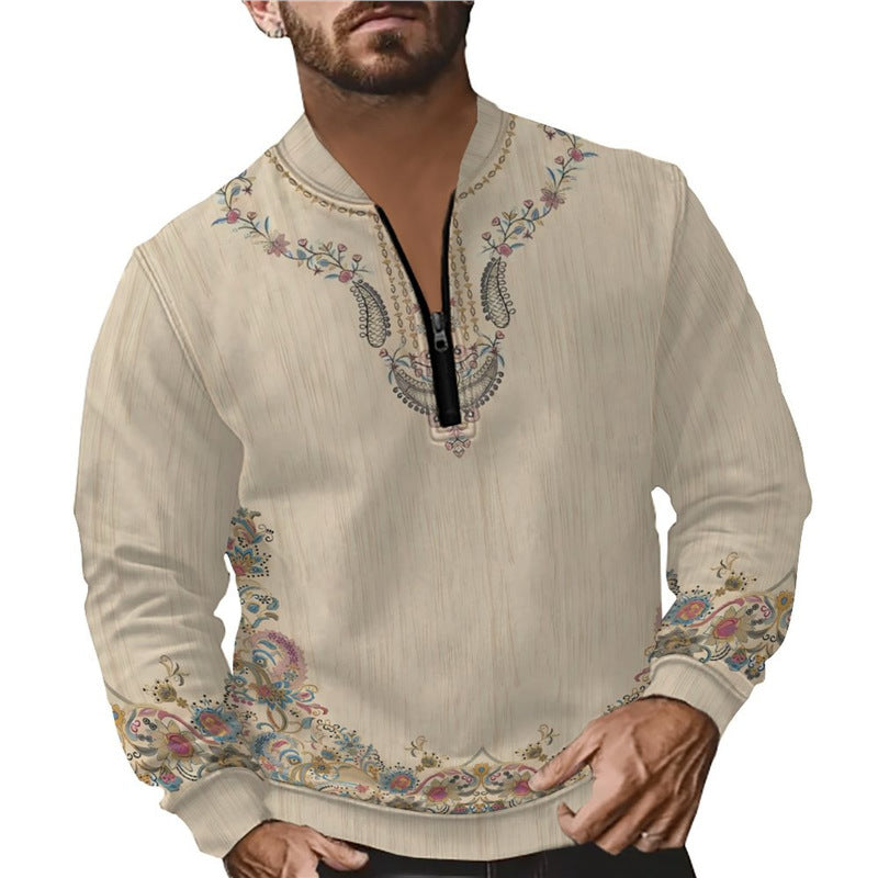 Men's sweatshirt with stylish zipper Lisslune