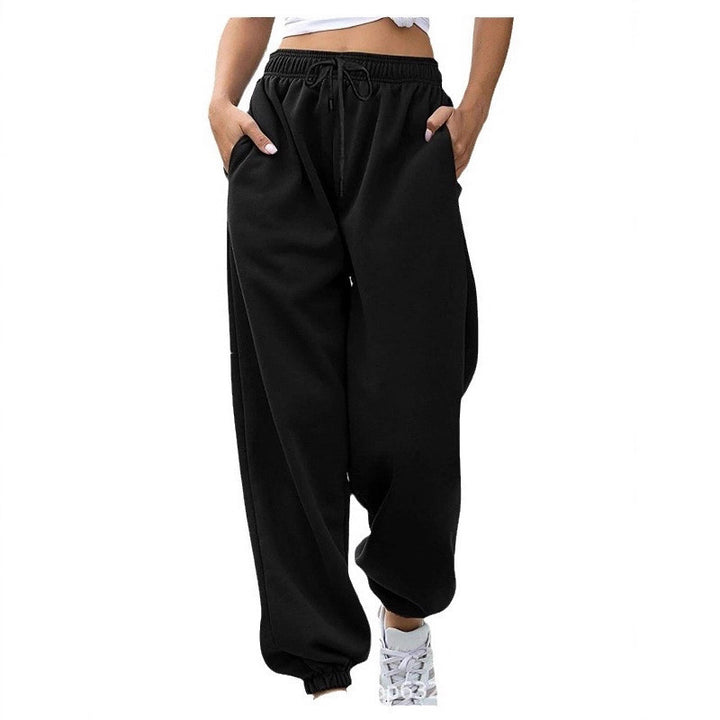 Women's leisure pants with a wide cut and elastic waistband Lisslune
