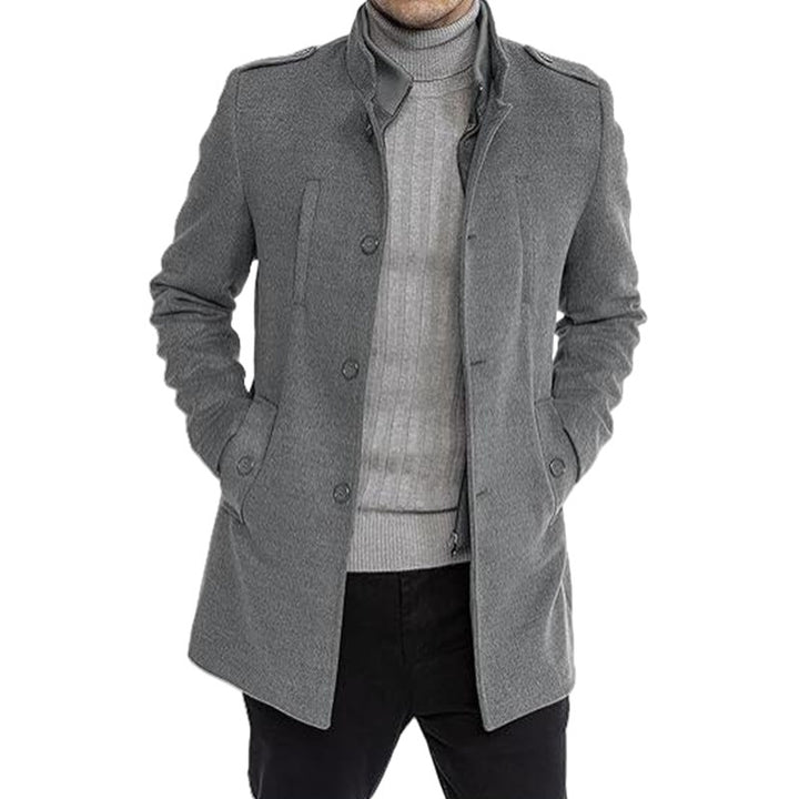 Men's stylish leisure jacket with protective collar and practical side pockets Lisslune