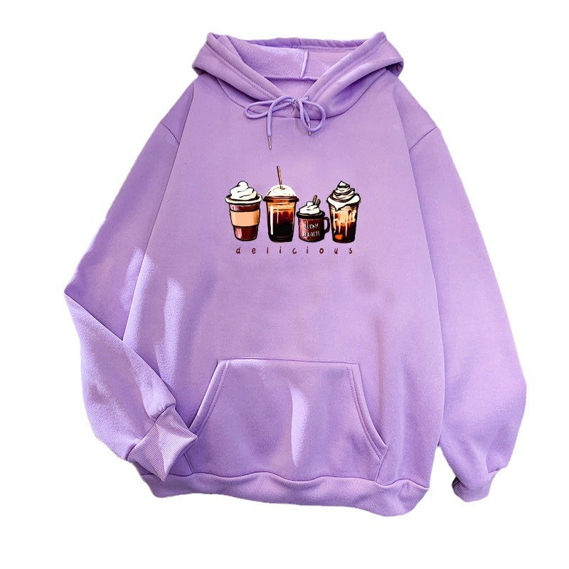 Women's hoodie with cute drink motif Lisslune