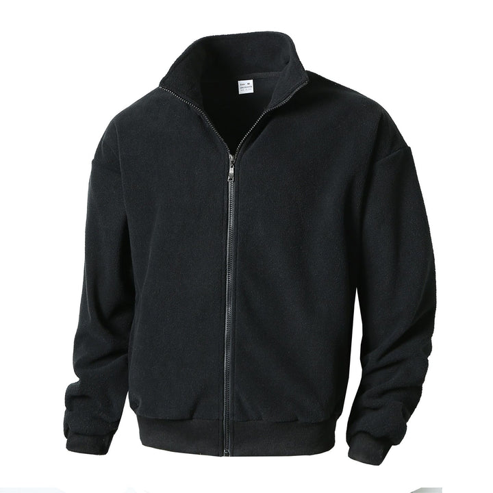Men's fleece jacket with high collar and full zip Lisslune