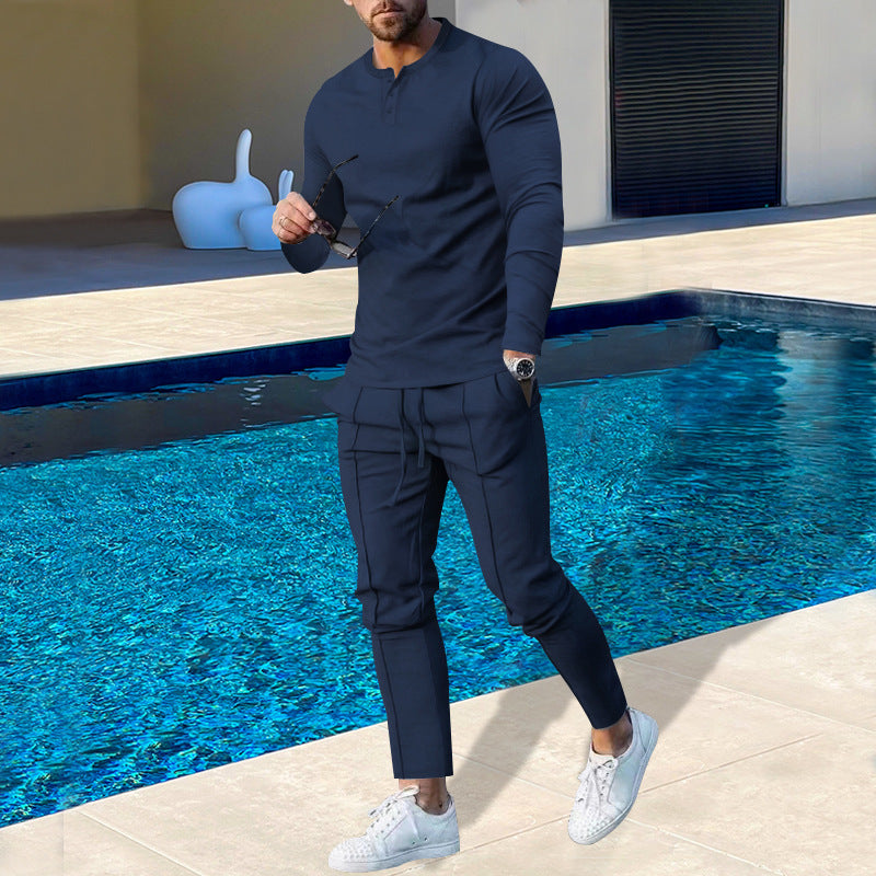 Men's cotton jogging suit with breathable properties and fashionable cut Lisslune