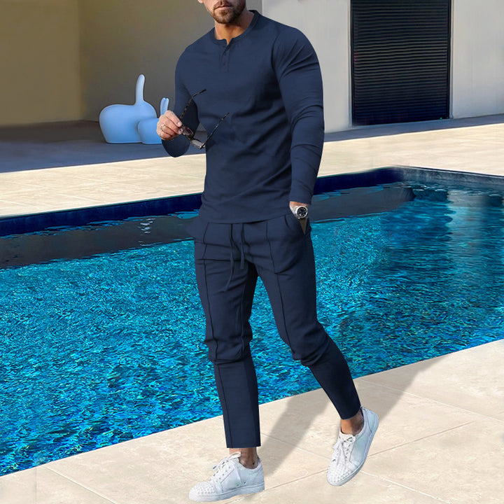 Men's cotton jogging suit with breathable properties and fashionable cut Lisslune