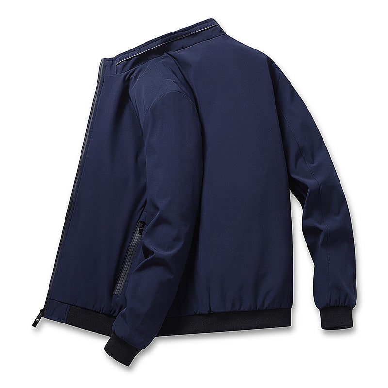 Men's sporty transitional jacket with high collar and functional zipper Lisslune