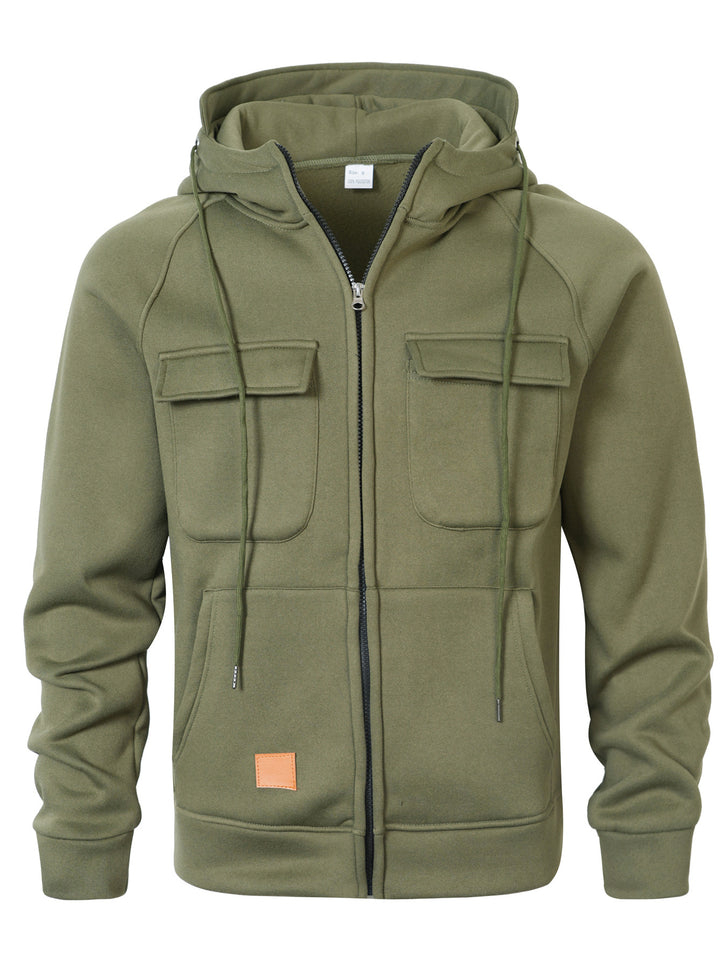 Men's hoodie jacket with functional pockets and high-quality material Lisslune