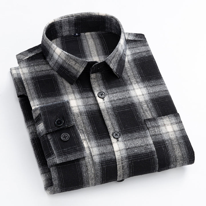 Men's check shirt made of soft cotton Lisslune
