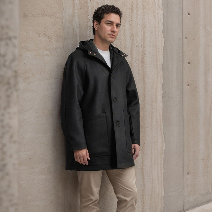 Men's practical and elegant softshell jacket with hood Lisslune