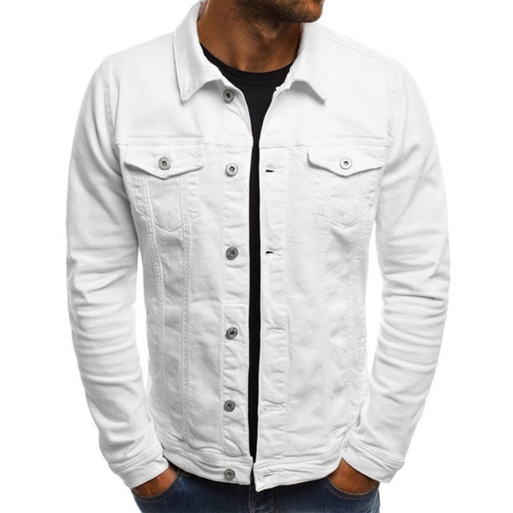 Men's denim jacket with classic cut and functional breast pockets Lisslune