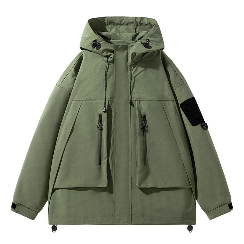 Men's Waterproof Outdoor Jacket with Numerous Function Pockets Lisslune