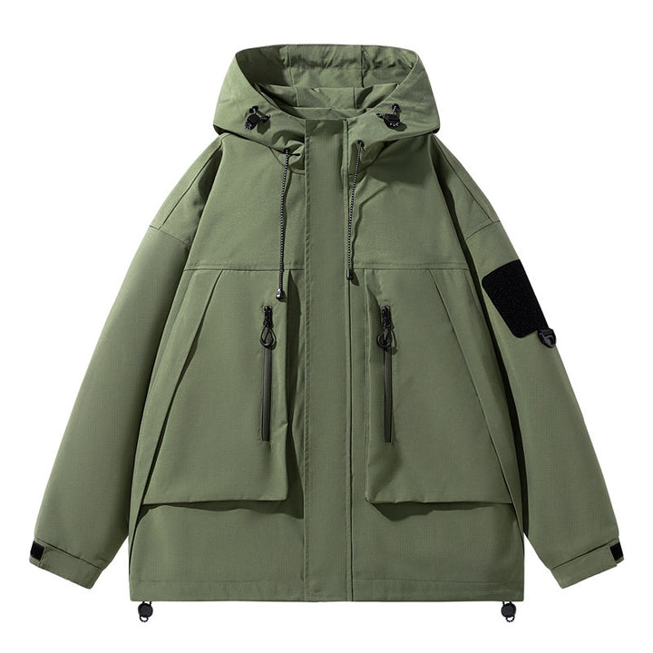 Men's Waterproof Outdoor Jacket with Numerous Function Pockets Lisslune